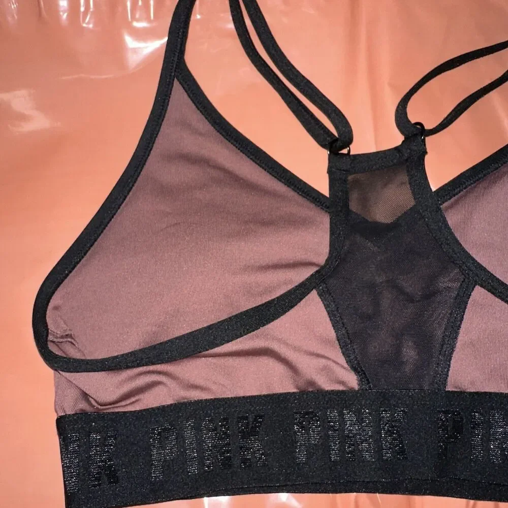 PINK Victoria's Secret Women Sports Bra Pink Rose Ultimate Lightly Lined Small